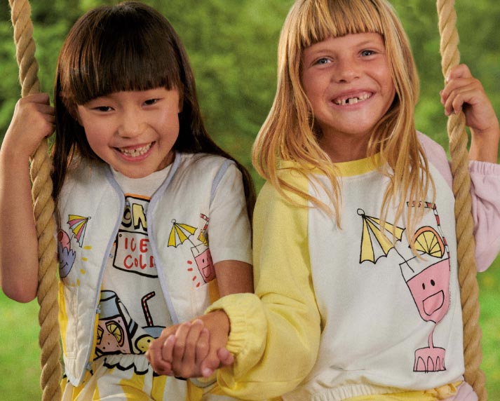 Stella Mccartney abito giallo chiaro fantasioso bambina - annameglio.com shop online